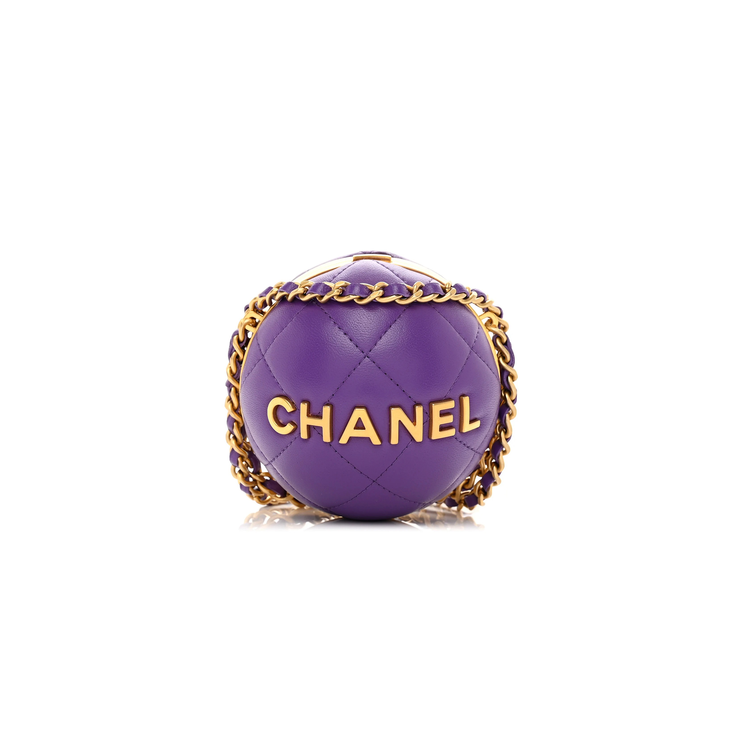 CHANEL 22 SPHERE MINAUDIERE QUILTED LAMBSKIN (9*9*9cm)